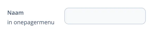 Naam invoerveld in blok instellingen