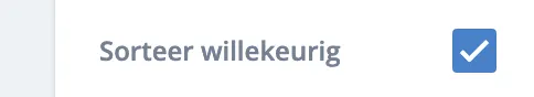 Willekeurige sorteerrichting optie