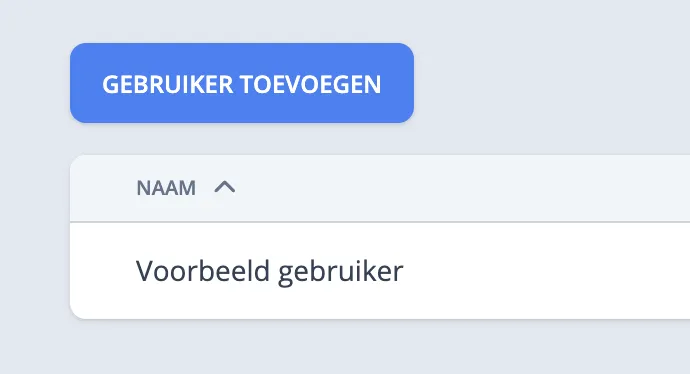 Gebruiker toevoegen knop