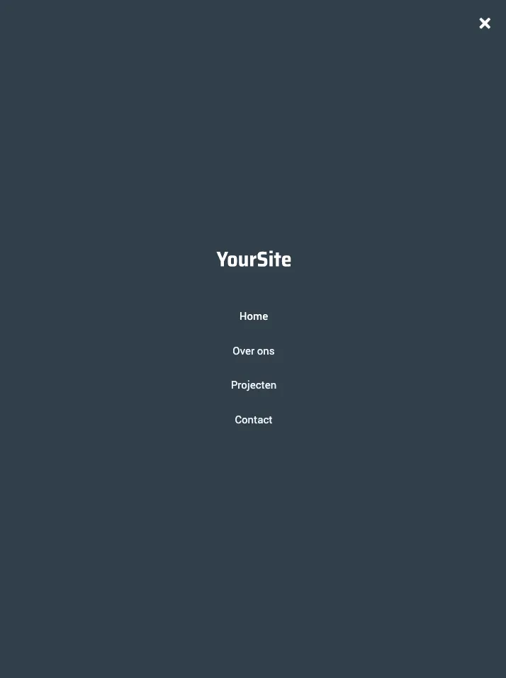 Beeldvullend hamburgermenu type