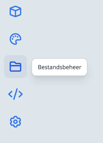 Bestandsbeheer optie in het hoofdmenu