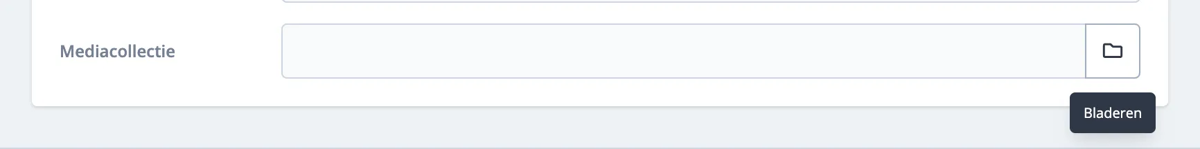 Bladeren knop bij mediacollectieveld