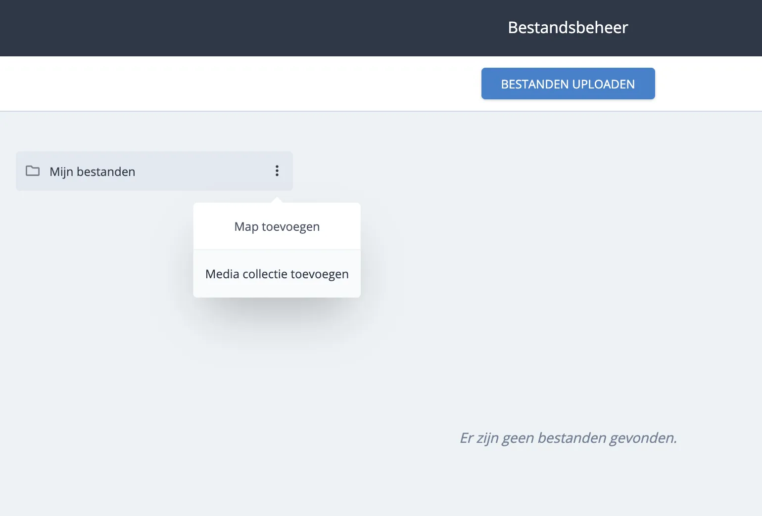 Map aanmaken in bestandsbeheer
