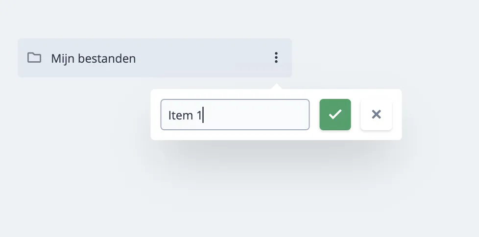 Naam invoeren voor mediacollectiemap