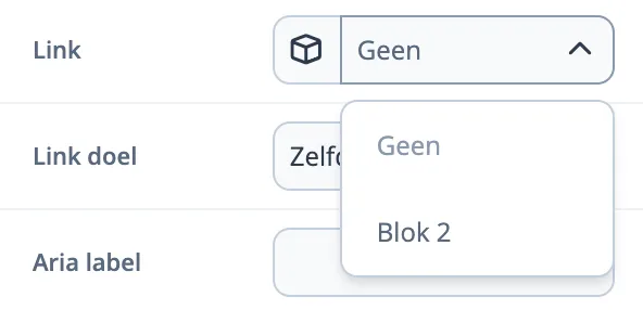 Blok selecteren uit lijst