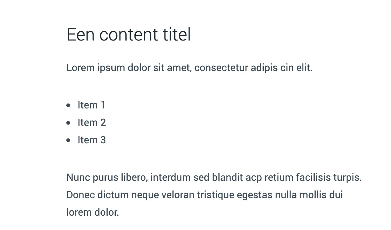 Opsommingen in de teksteditor