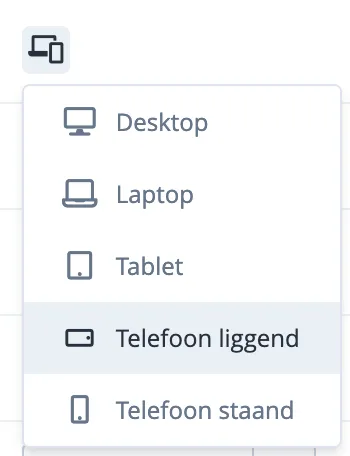 Device selecteren om blok te verbergen