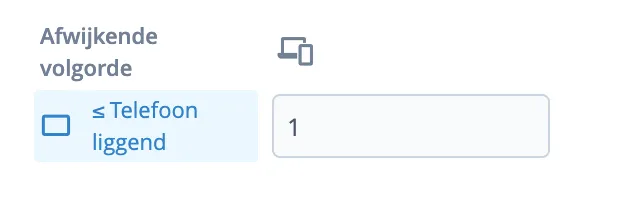Volgorde van kolommen