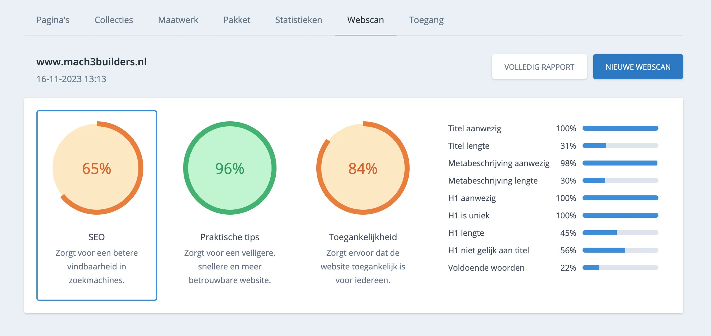 Mach3Monitor webscan overzicht