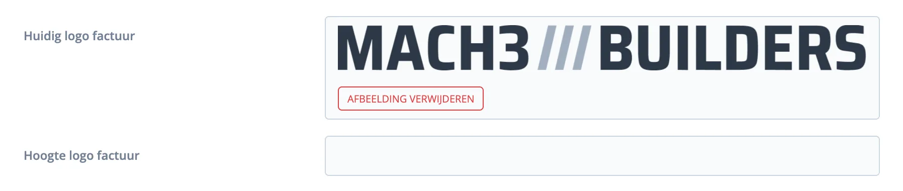 Logo op factuur beheer