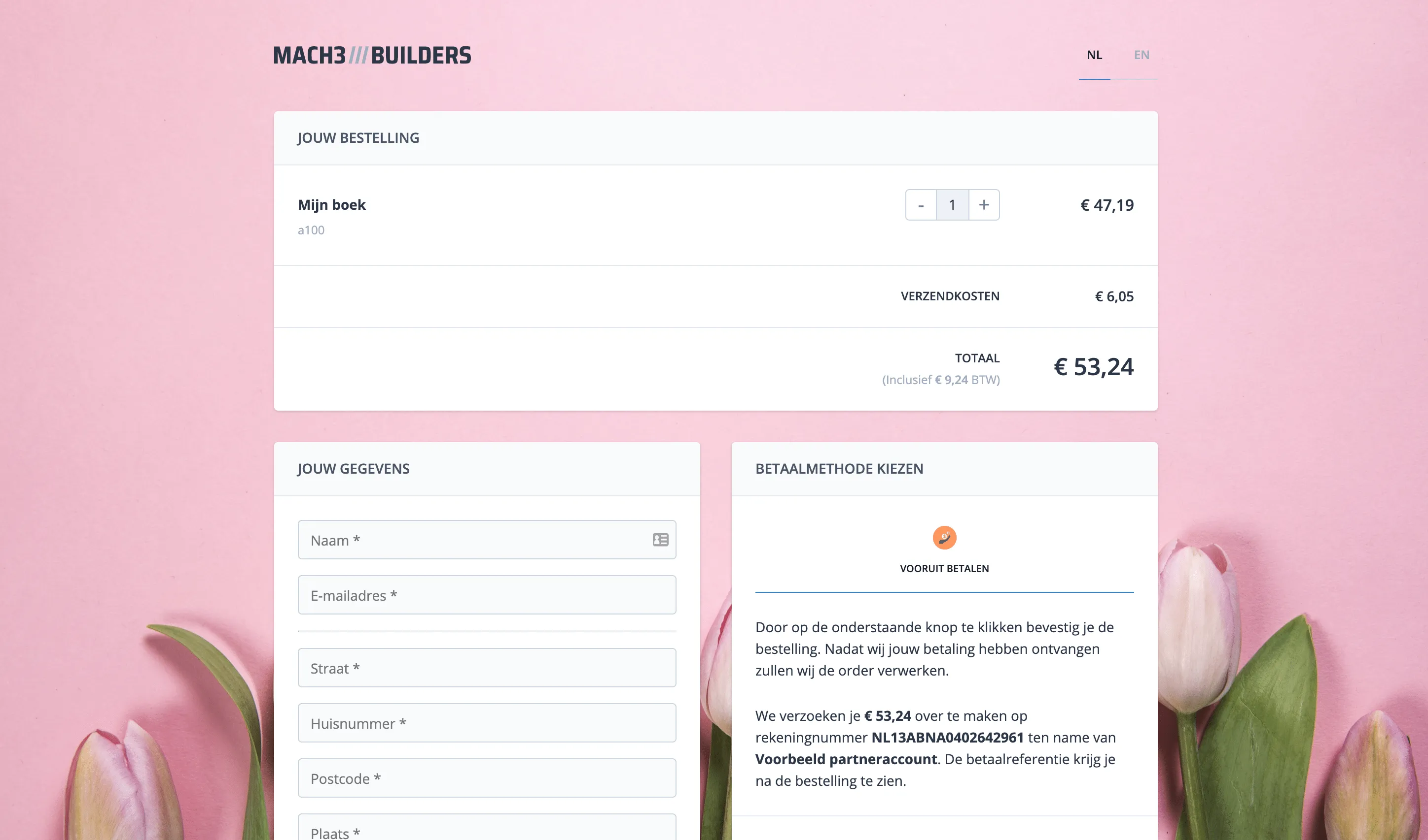 Winkelwagen met achtergrond