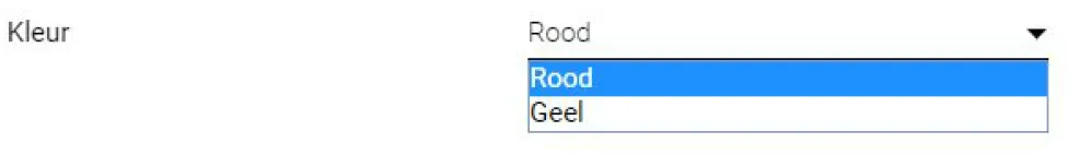 Kleurkeuze op productpagina